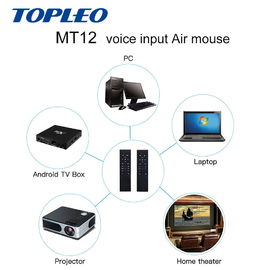 360 degree motion sensing  Gyroscope air mouse MT12 voice input 2.4GHz rf smart remote control